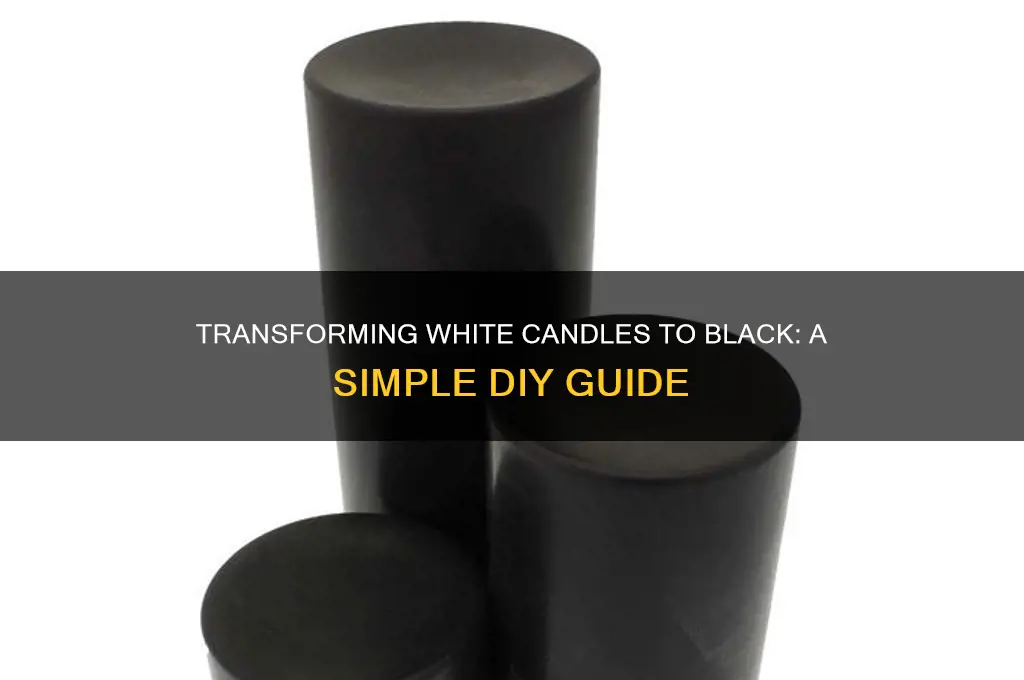 how to make white candles black