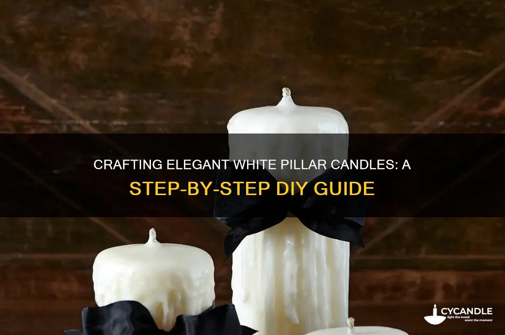 how to make white pillar candles