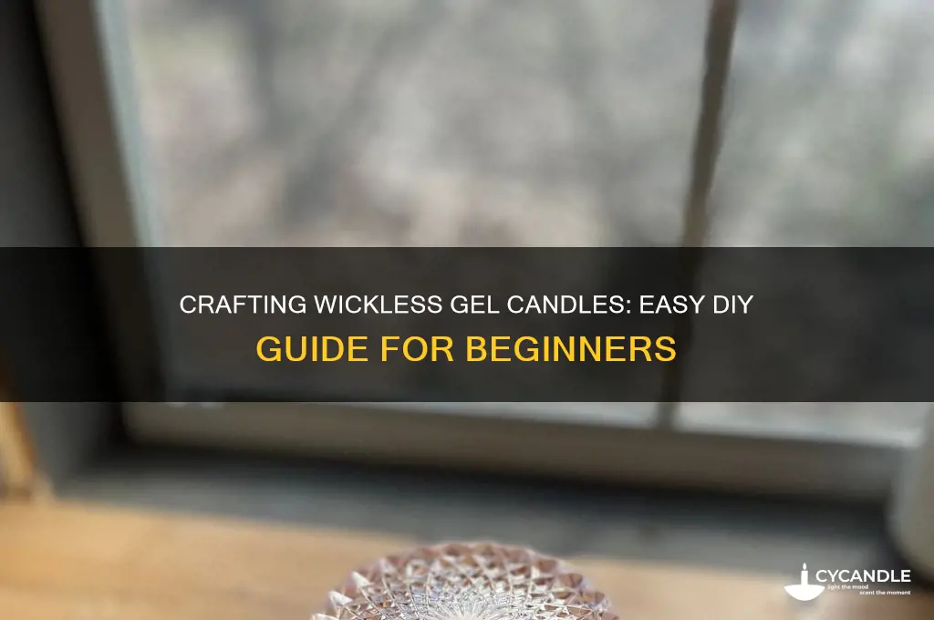 how to make wickless gel candles