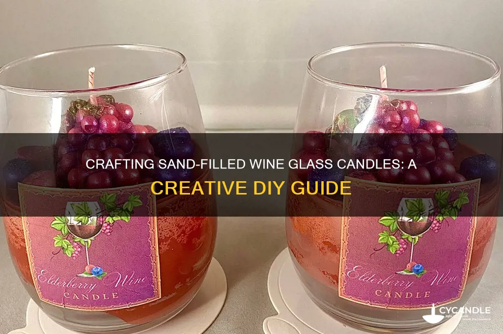 how to make wine glass candles with sand