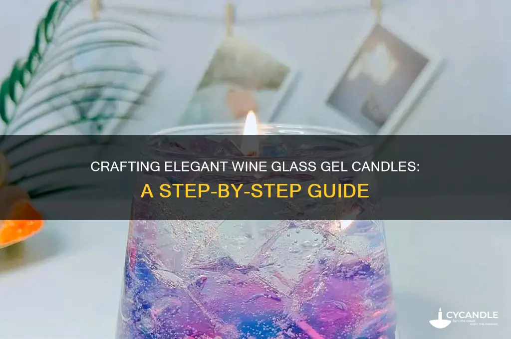 how to make wine glass gel candles