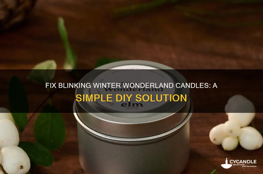 how to make winter wonderland candles not blink