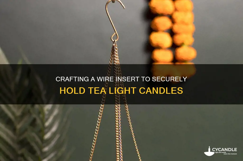 how to make wire insert to hold tea light candle