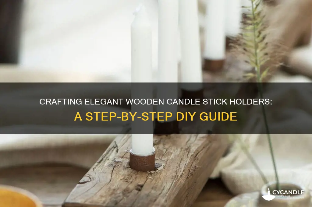 how to make wooden candle stick holder