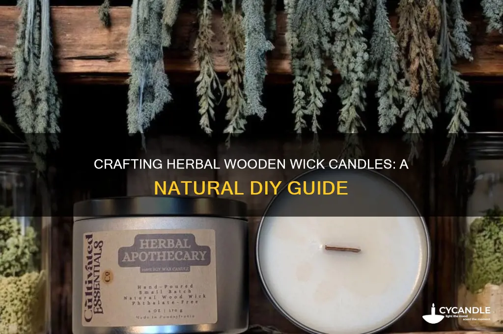 how to make wooden wick candles with natural herbs
