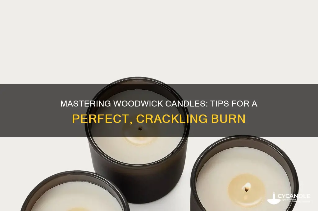 how to make woodwick candles burn