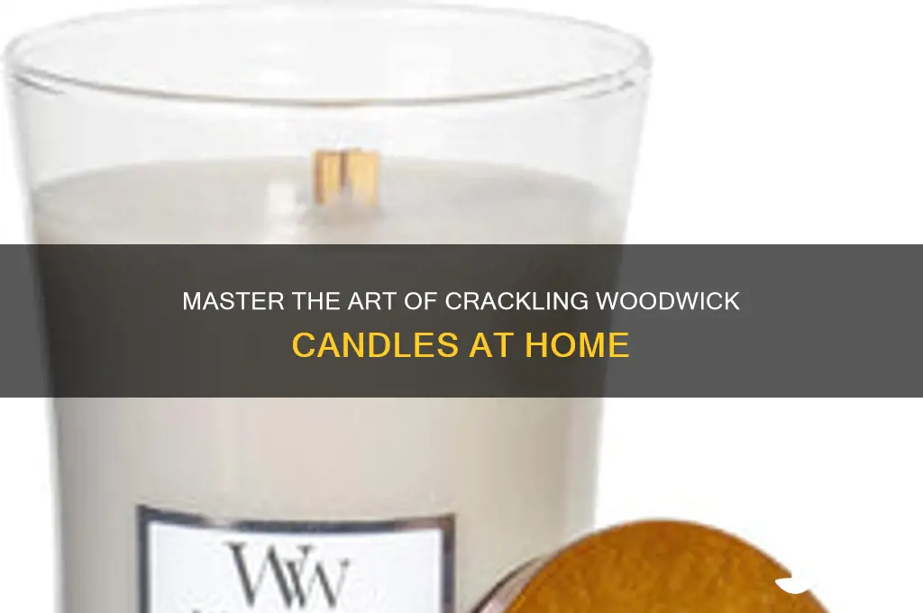 how to make woodwick candles crackle