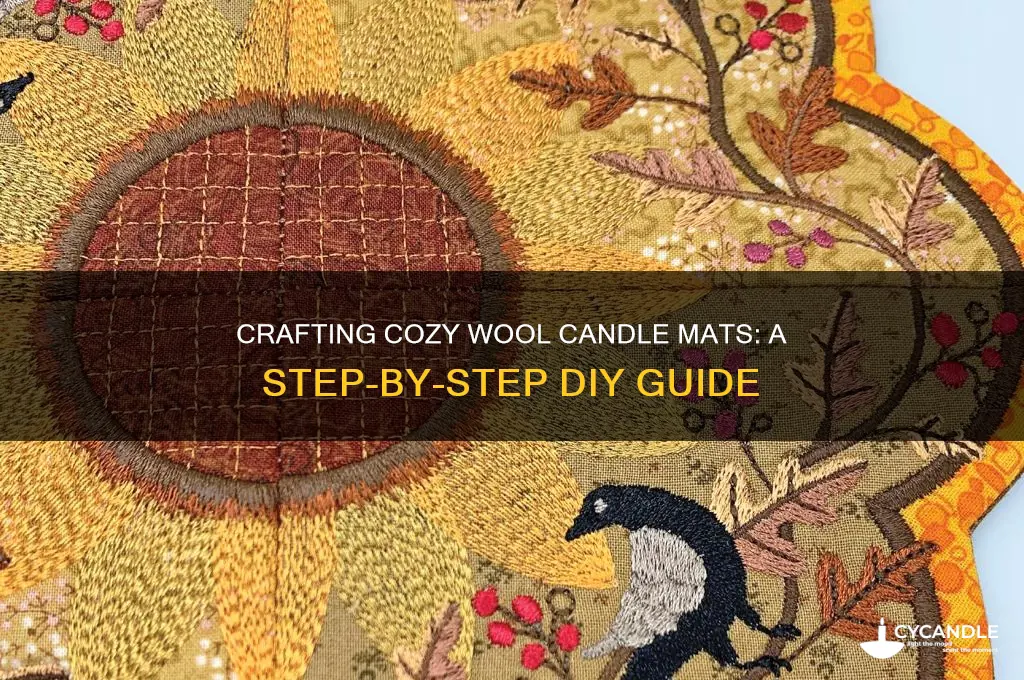 how to make wool candle mats
