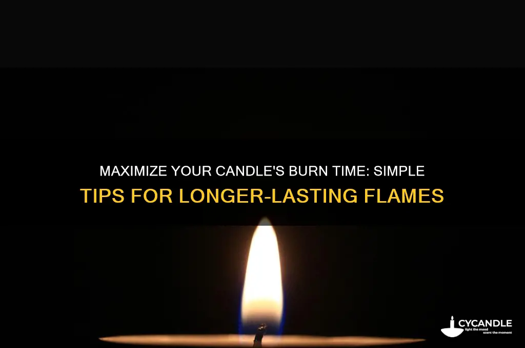 how to make your candle burn longer
