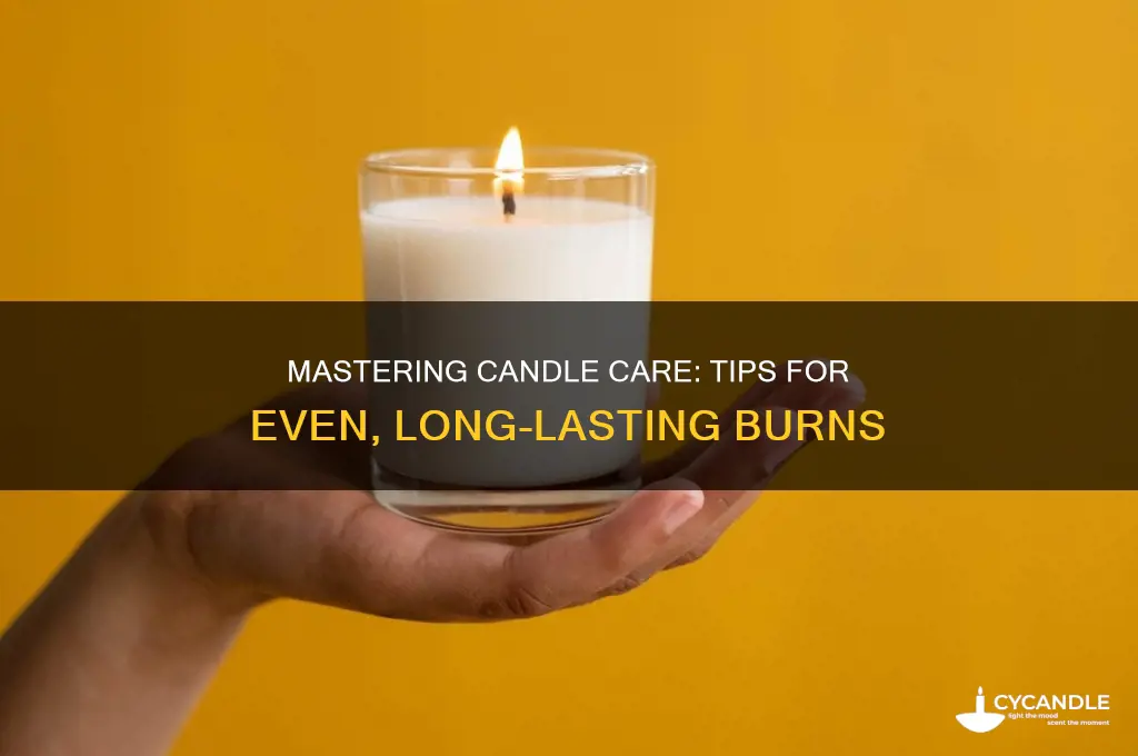 how to make your candles burn evenly