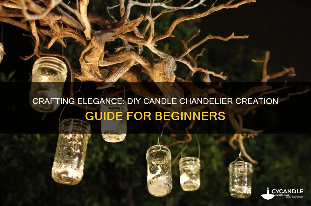 how to make your own candle chandelier
