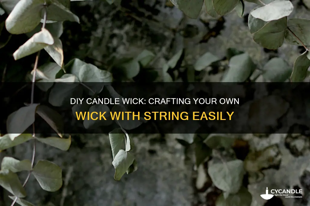 how to make your own candle wick with string
