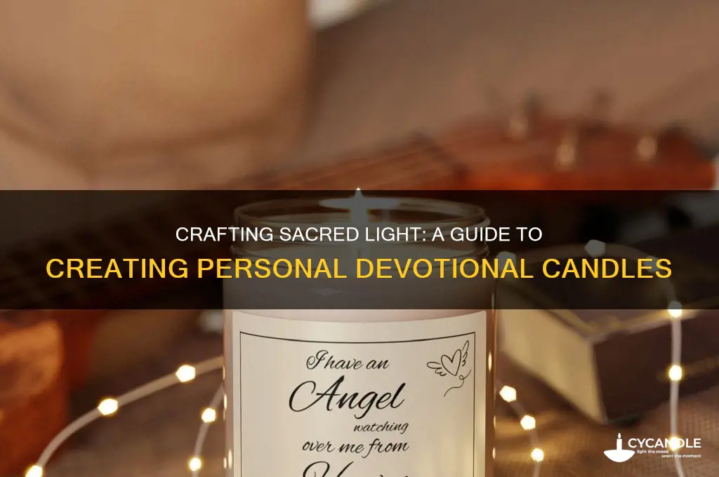 how to make your own devotional candle