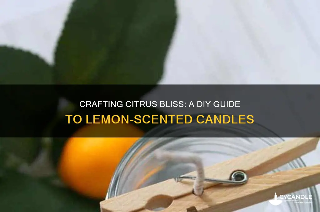 how to make your own lemon candles
