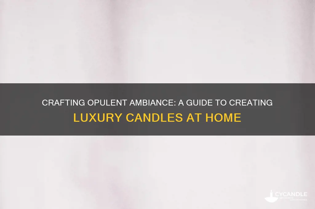how to make your own luxury candles