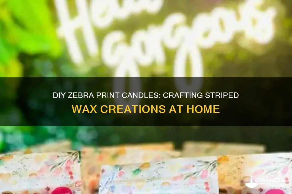 how to make zebra print candles