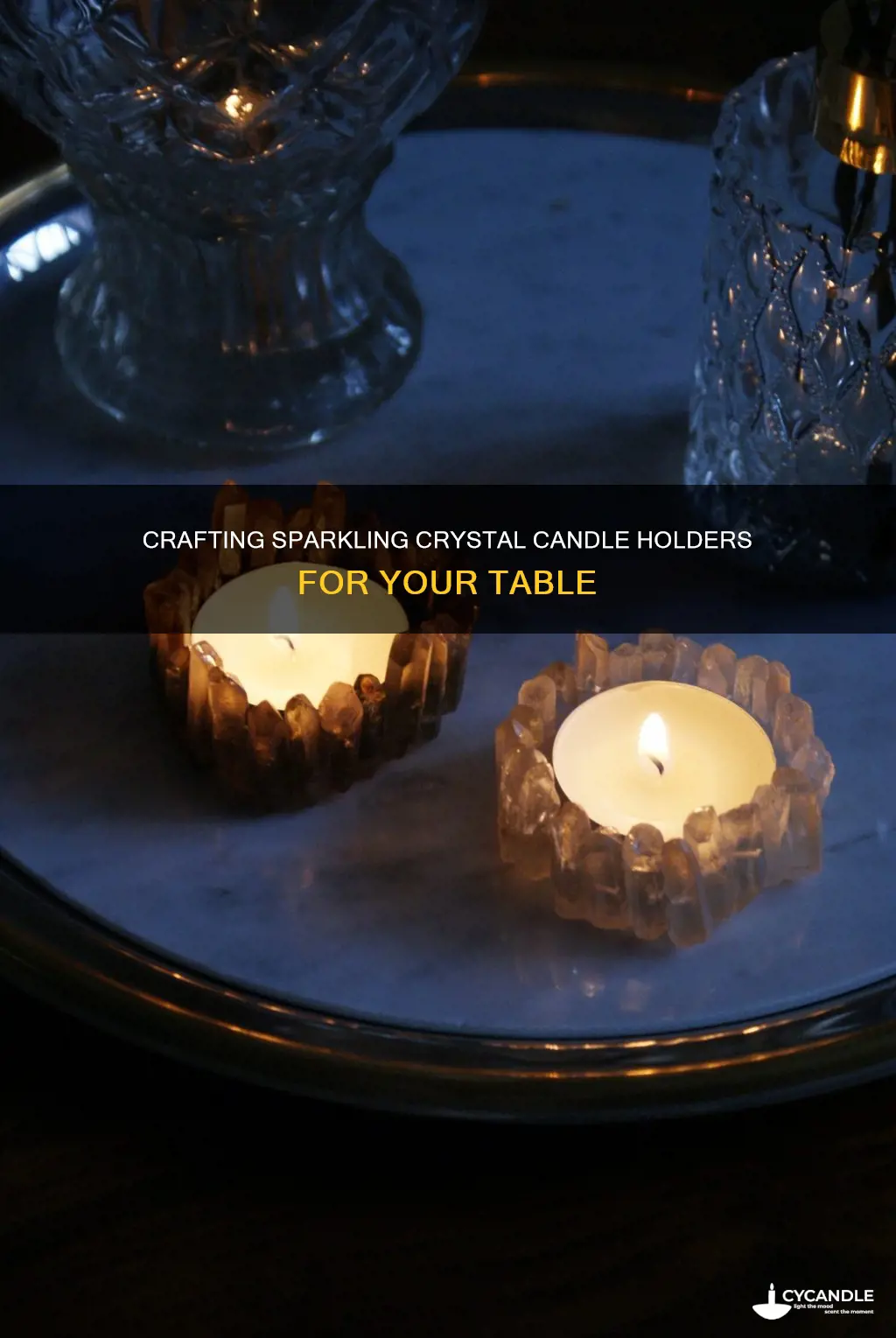 how to makecrystal candle holder centerpieces