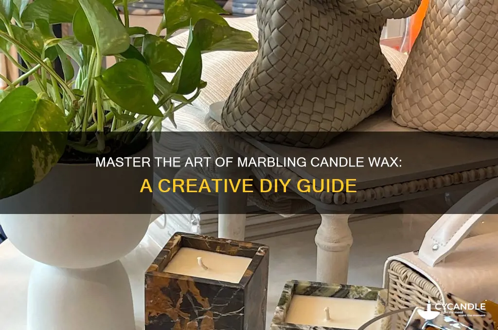 how to marble candle wax
