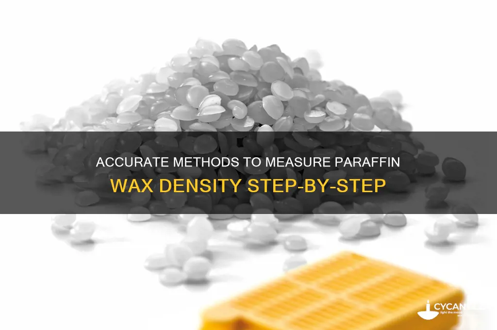 how to measure density of paraffin wax