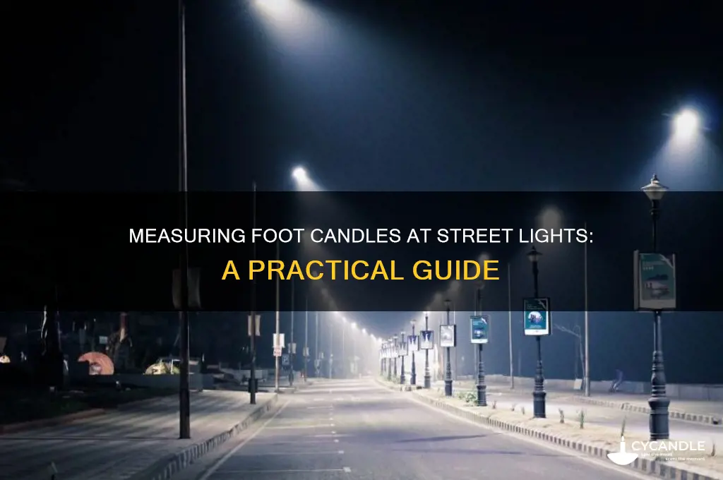 how to measure foot candles at street lights
