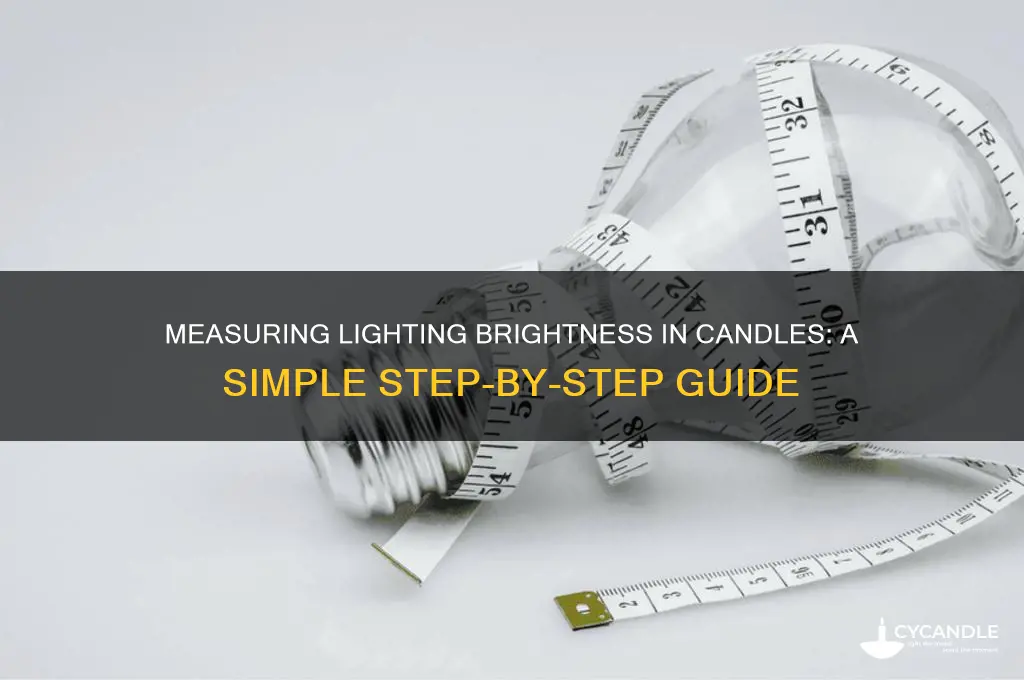 how to measure lighting brightness in candles