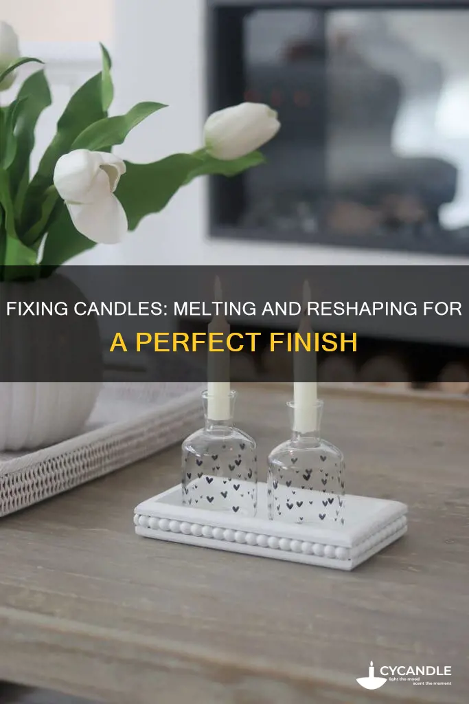 how to melt a candle back into shape