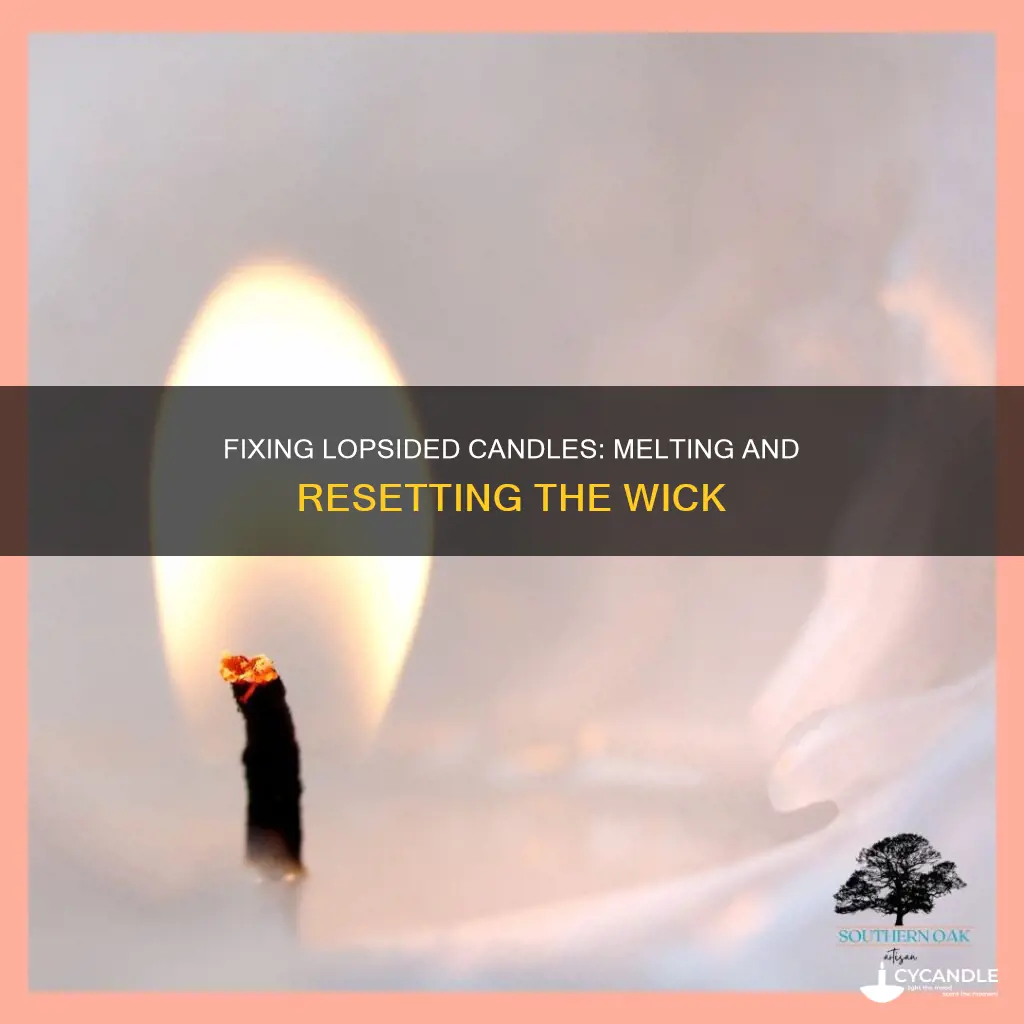 how to melt a lopsided candle