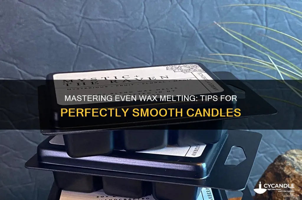 how to melt candle wax evenly