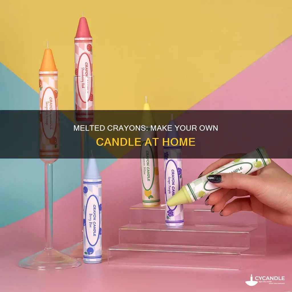 how to melt crayons for a candle