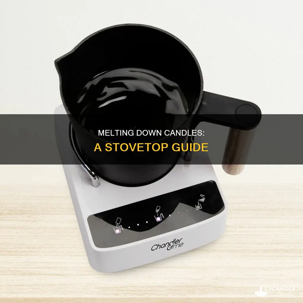 how to melt down candles on stove