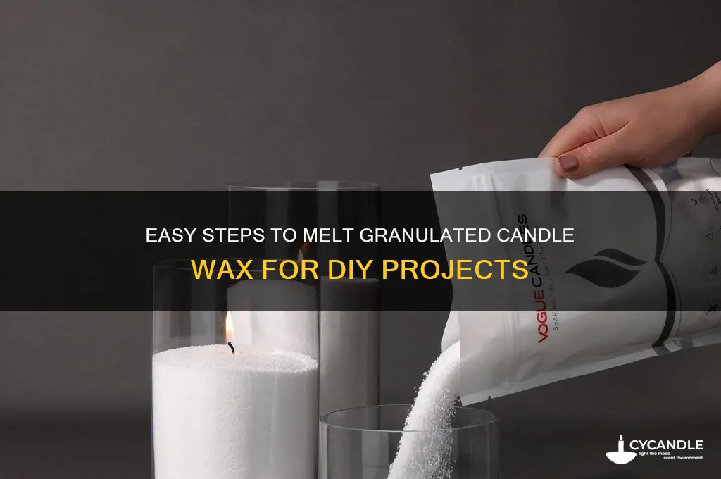 how to melt granulated candle wax