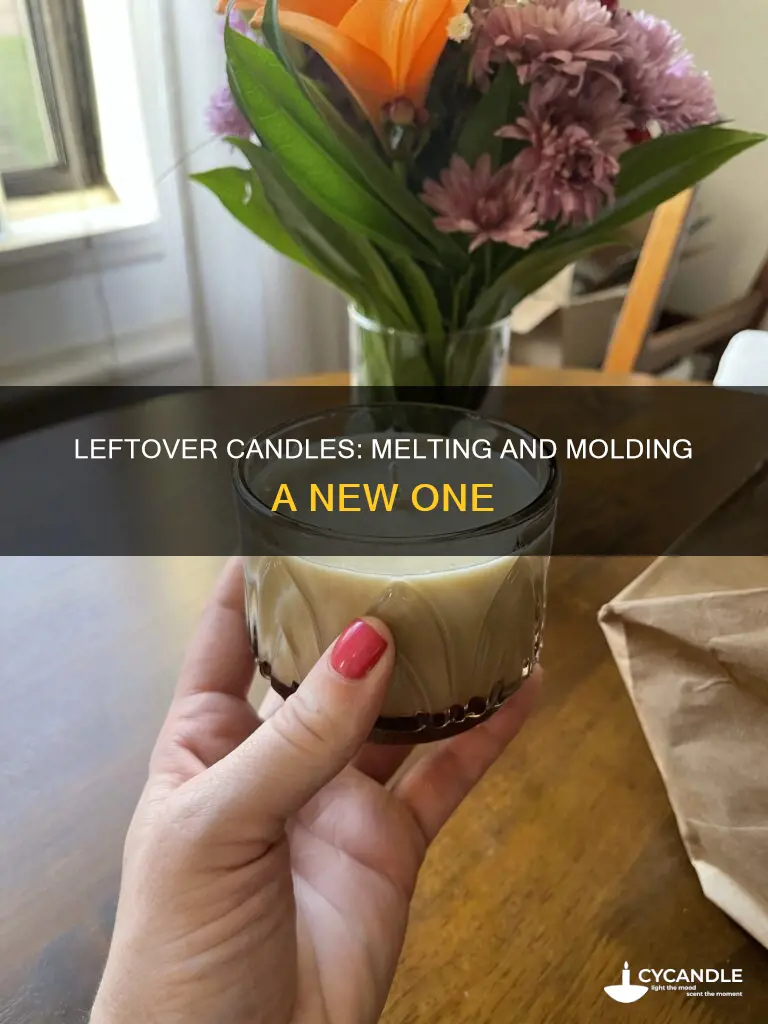 how to melt leftover candle
