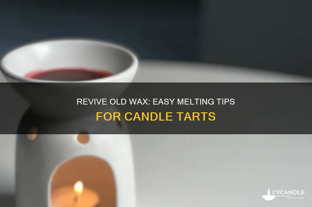 how to melt old waxes for candle tarts
