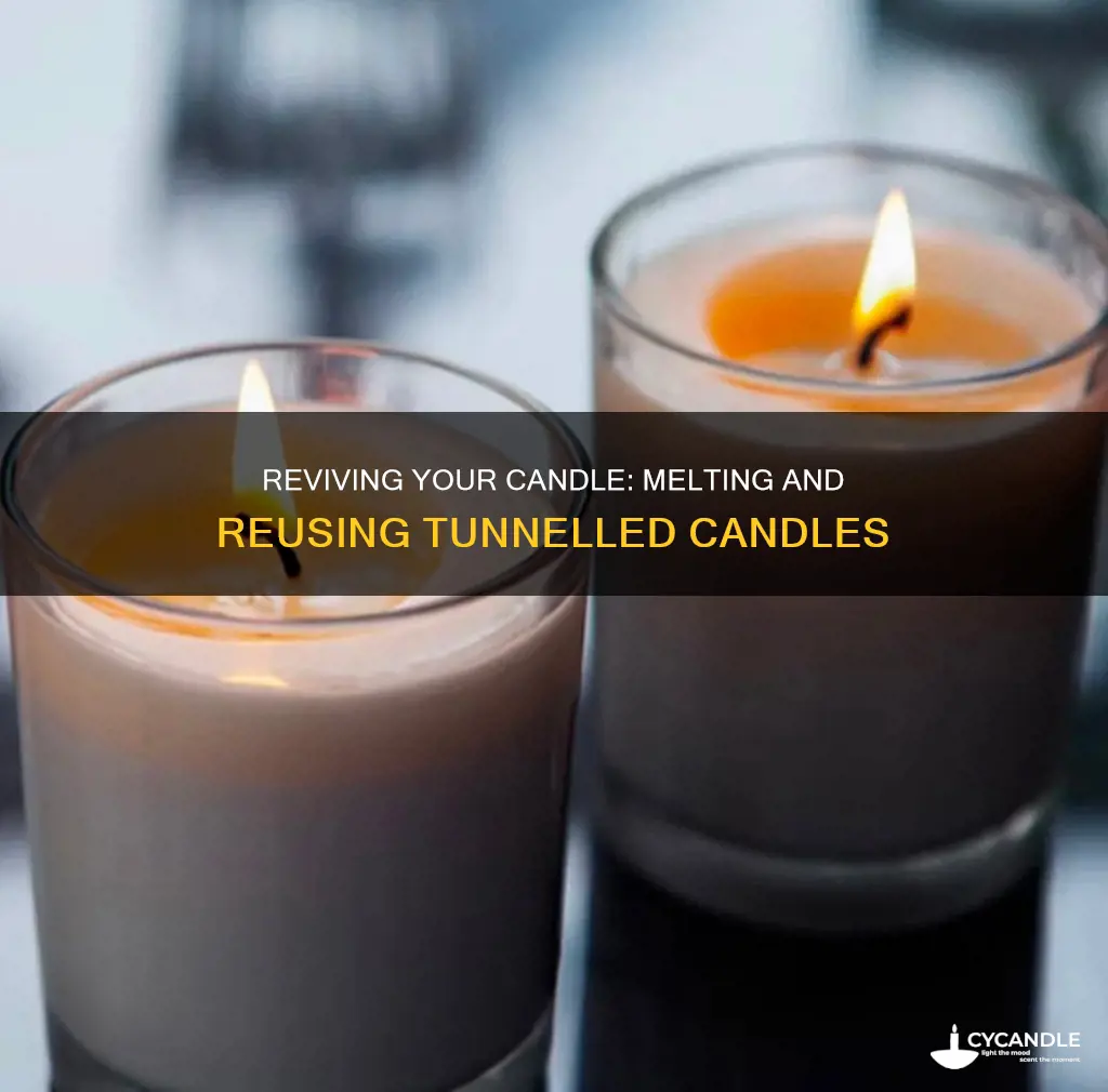 how to melt tunneled candle