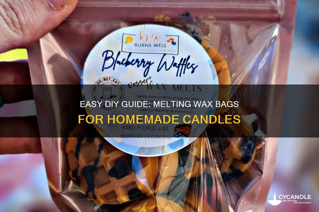 how to melt wax bags for candles