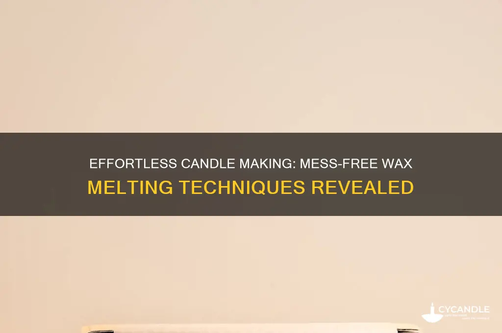 how to melt wax candle making no mess