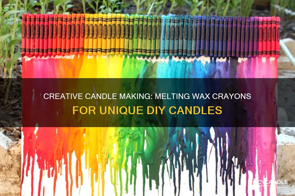 how to melt wax crayons for candles