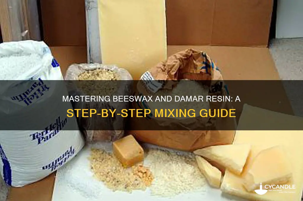 how to mix beeswax with damar resin