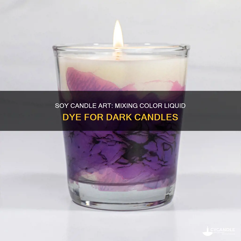 how to mix color liquid dye for dark soy candles