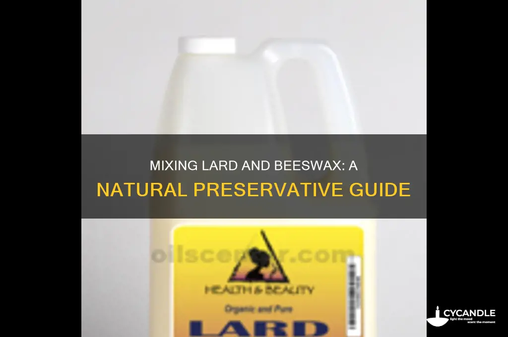 how to mix lard with beeswax as a preservative