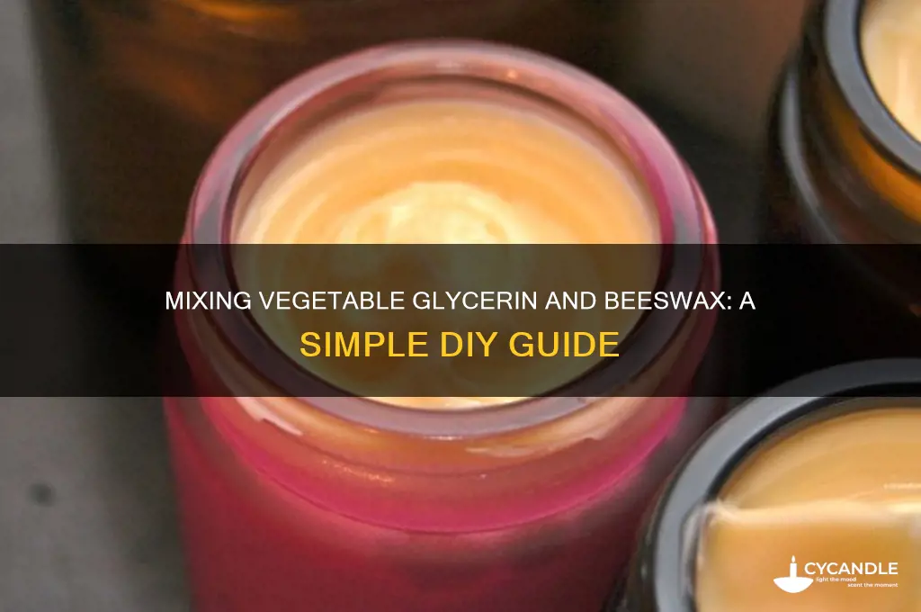 how to mix vegetable glycerin with beeswax