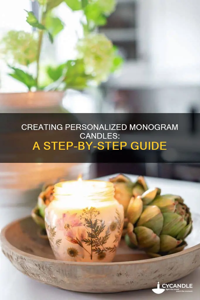 how to monogram candles
