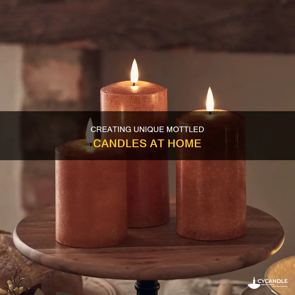how to mottled candles