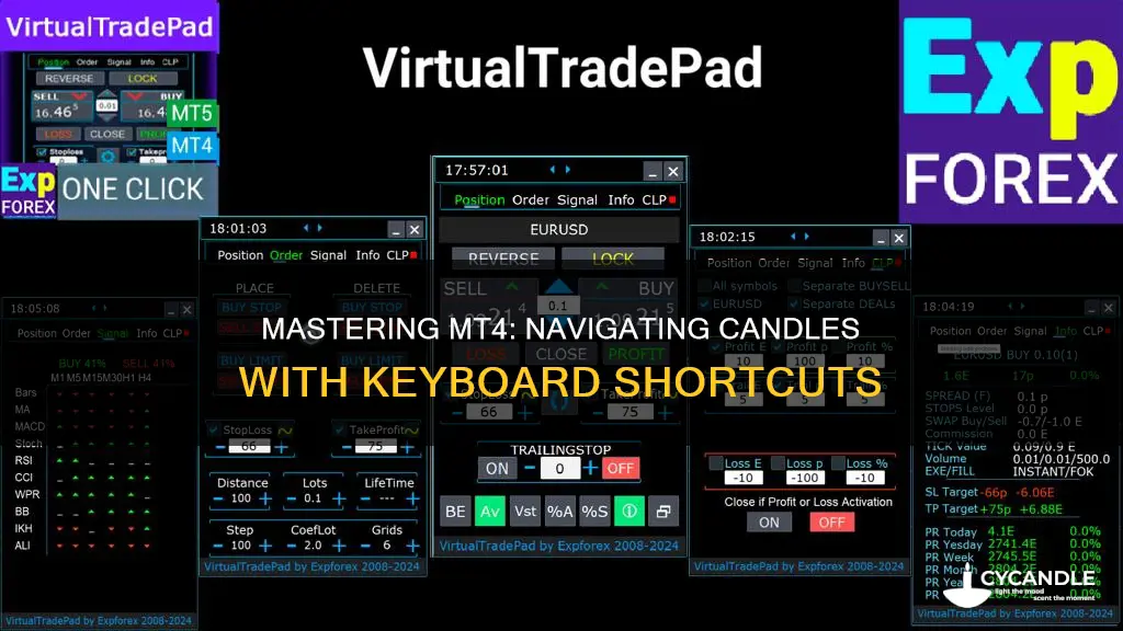 how to move mt4 candle at a time with keyboard