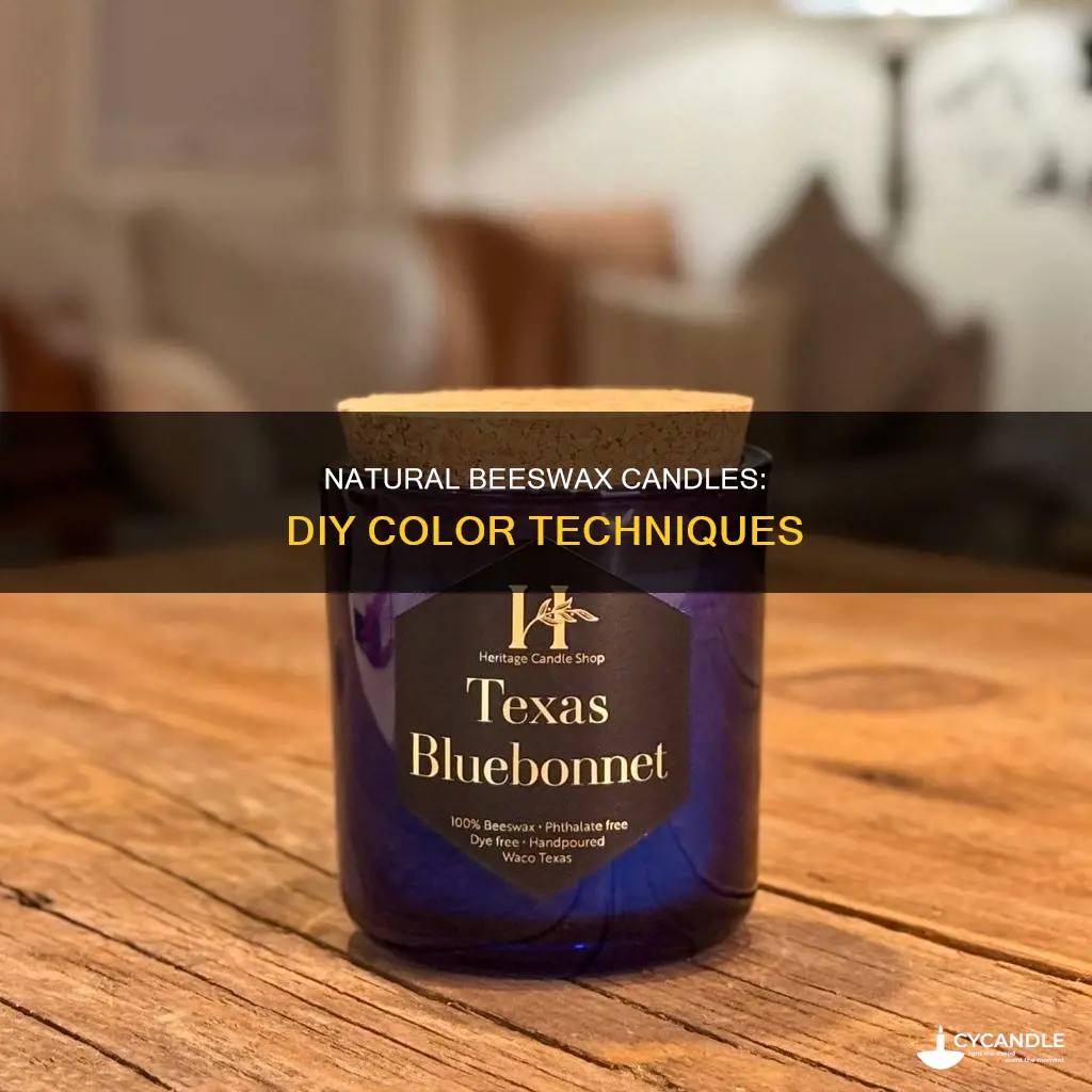 how to naturally color beeswax candles