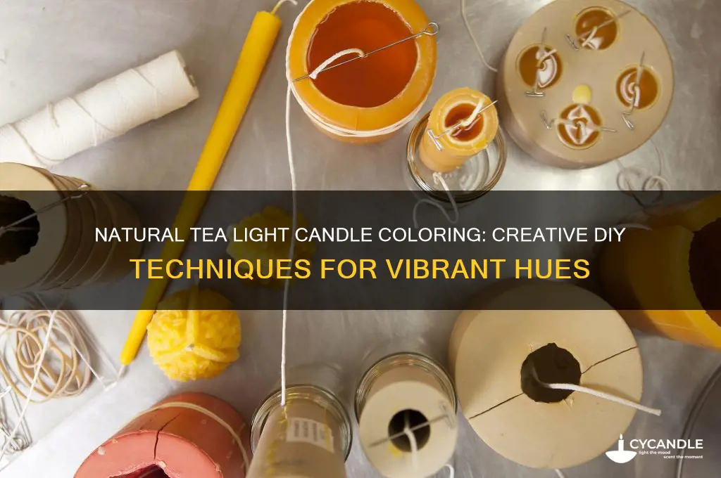 how to naturally color tea light candles