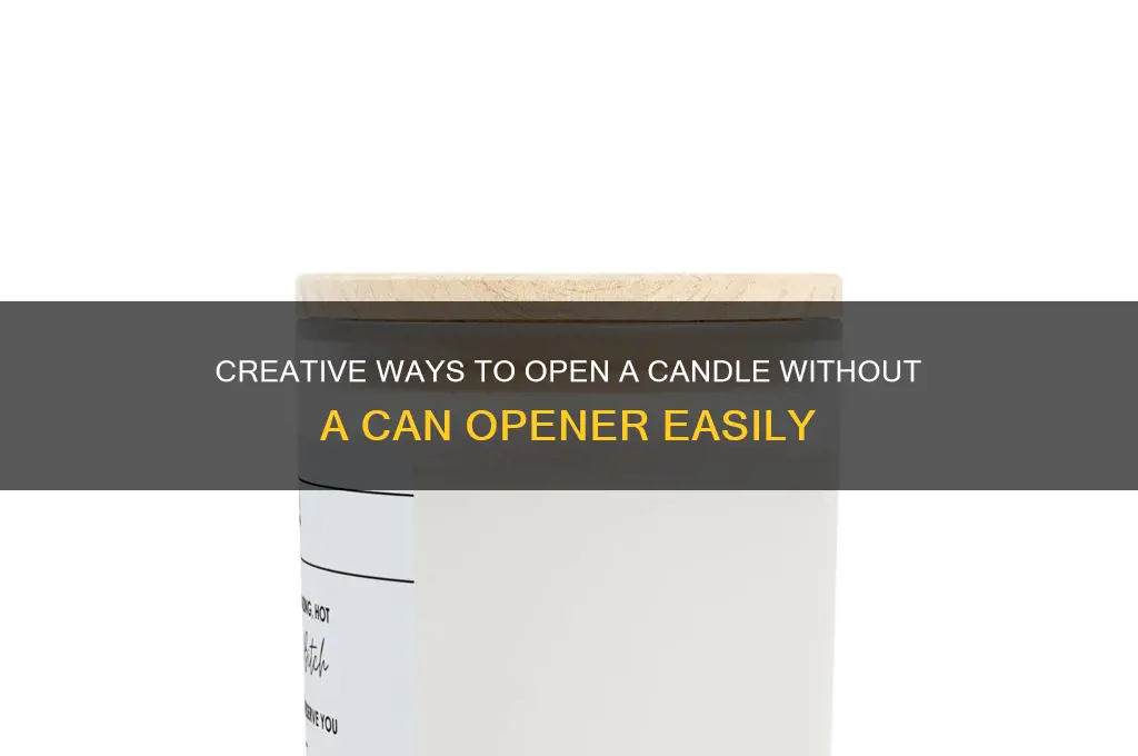 how to open a candle without a can opener