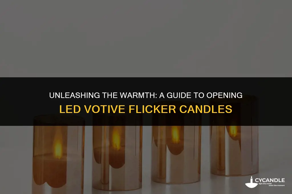 how to open led votive flicker candle