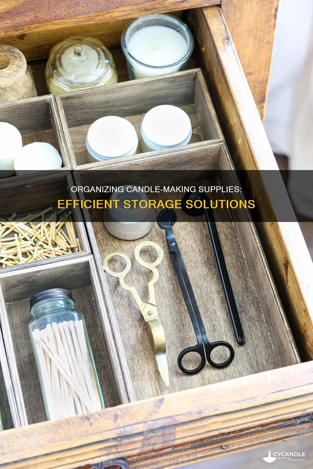 how to organize candle making supplies