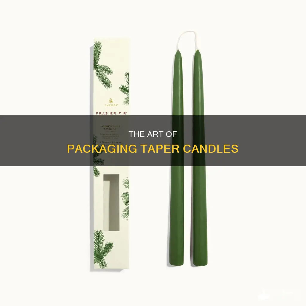 how to package taper candles
